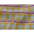 thumbnail image 4 of oneOone Viscose Jersey Fabric Madras Check Printed Craft Fabric BTY 60 Inch Wide, 4 of 5