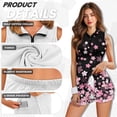 thumbnail image 5 of KUIFORTI Cherry Blossom Matching Golf Outfits for Couples, His and Hers Quarter Zip Quick Dry Sport Shirts & Dress Set, Mr and Mrs Gift for Golf Tennis Casual Summer Wear, 5 of 7