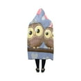 thumbnail image 3 of HATIART Hooded Blanket Two Cute Owls Wearable Blanket 40x50 Inch Hooded Throw Wrap Robe Clock, 3 of 3