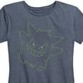 thumbnail image 3 of Pokémon - Gengar Big Face - Women's Short Sleeve Graphic T-Shirt, 3 of 5