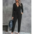 thumbnail image 3 of Defitshape Women's Sexy Jumpsuit Summer Beach Jumpsuits Fall Fitted Fashion High Waist Spaghetti Strap Pantsuit Black X-Large, 3 of 4