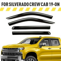 Extra Durable Window Deflectors Tape-On Window Visors Rain Guards Fit for Chevy Silverado 1500 2019-2026 Crew Cab, Sun Visors, Wind Vent Visors, Window vent shades, Car Accessories - 4 pcs. AG0798