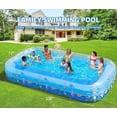thumbnail image 3 of SKNSL Inflatable Swimming Pool 130" X 72" X 22" Oversized Thickened Blow up with Air Pump Kids Adults Family Garden Backyard Summer Water Party, 3 of 7