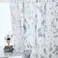 thumbnail image 4 of Fragrantex Blue and Grey Sheer Curtains 84 inch Length Watercolor Flower Linen Living Room Window Curtains,Rod Pocket,2 Panels, 4 of 6