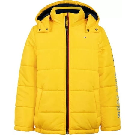 Tommy Hilfiger WARM YELLOW Toddler Boys Classic Logo Puffer Jacket, US 2T