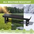 thumbnail image 3 of SERWALL Outdoor Bench Set of 2, HDPE Backless Patio Bench, Weather-Resistant Garden Bench for Porch, Yard & Backyard, Black, 3 of 10