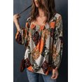thumbnail image 3 of ABPHQTO Blusa de Mujer Escote Cuadrado Estampado Mixto Verde, 3 of 5