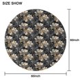 thumbnail image 6 of Pioneer Flower Floral Print Pattern Round Tablecloth 60"x60",Wrinkle Wipeable Table Cloth for Kitchen Dining Room Picnic Patio Party, 6 of 6