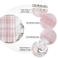 thumbnail image 3 of 60x72 Inch Shower Curtains for Bathroom, Pink Buffalo Plaid Fabric Bath Curtain Decor, Farmhouse Modern Checkered Waterproof Restroom Curtains Shower Set Accessories with 12 Hooks 60 Inch, 3 of 7