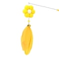thumbnail image 1 of Fake Feather Cat Wand Flower Pom Pom Bell Kitten Interactive Toy Pet Wand Toy, 1 of 10