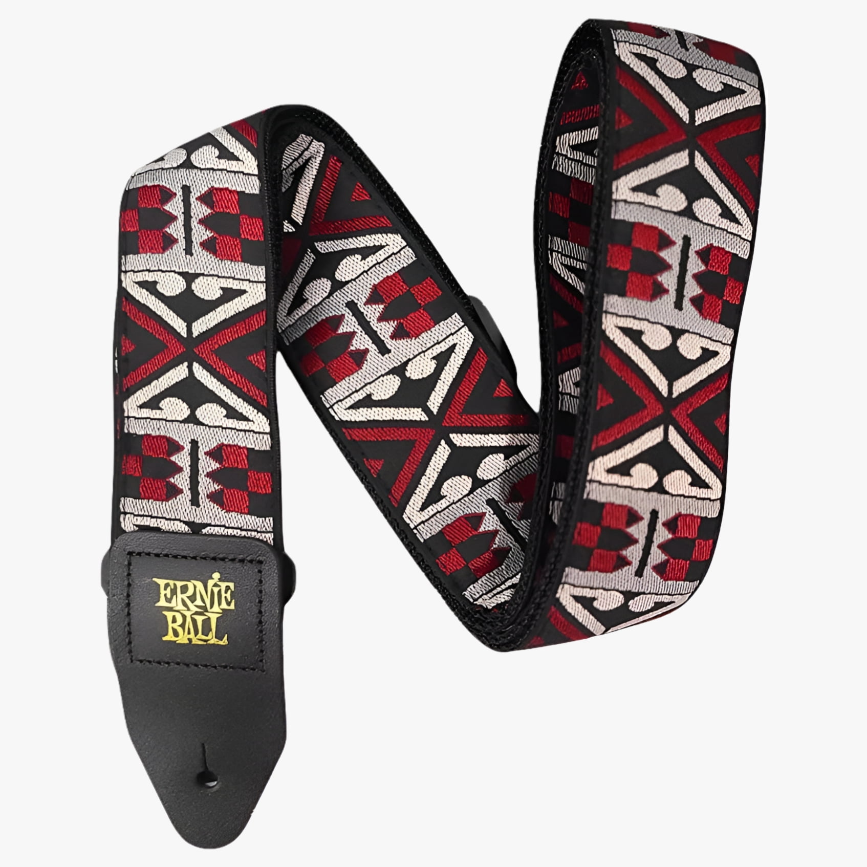Ernie Ball Classic Jacquard Guitar Strap/Bass Strap - Black Heart