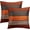 Orange Board, variant on Fall Throw Pillow Covers Set of 2, Rustic Wood Board Style Decorative Cotton Pillow Cases for Couch Bed Sofa Home Autumn Season Decoration 20x20 Inches