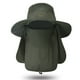 thumbnail image 1 of Gorra para el sol con tapa extraíble para el cuello y la cara, sombrero de pesca de ala ancha Eccomum  Verde, 1 of 7