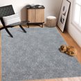 thumbnail image 3 of Haperlare Area Rug Solid Contemporary Rug Washable Rug Thin Living Room Rug Indoor Carpet Soft Low Pile Rug Reversible Bedroom Rug, 8' x 10' Gray, 3 of 7