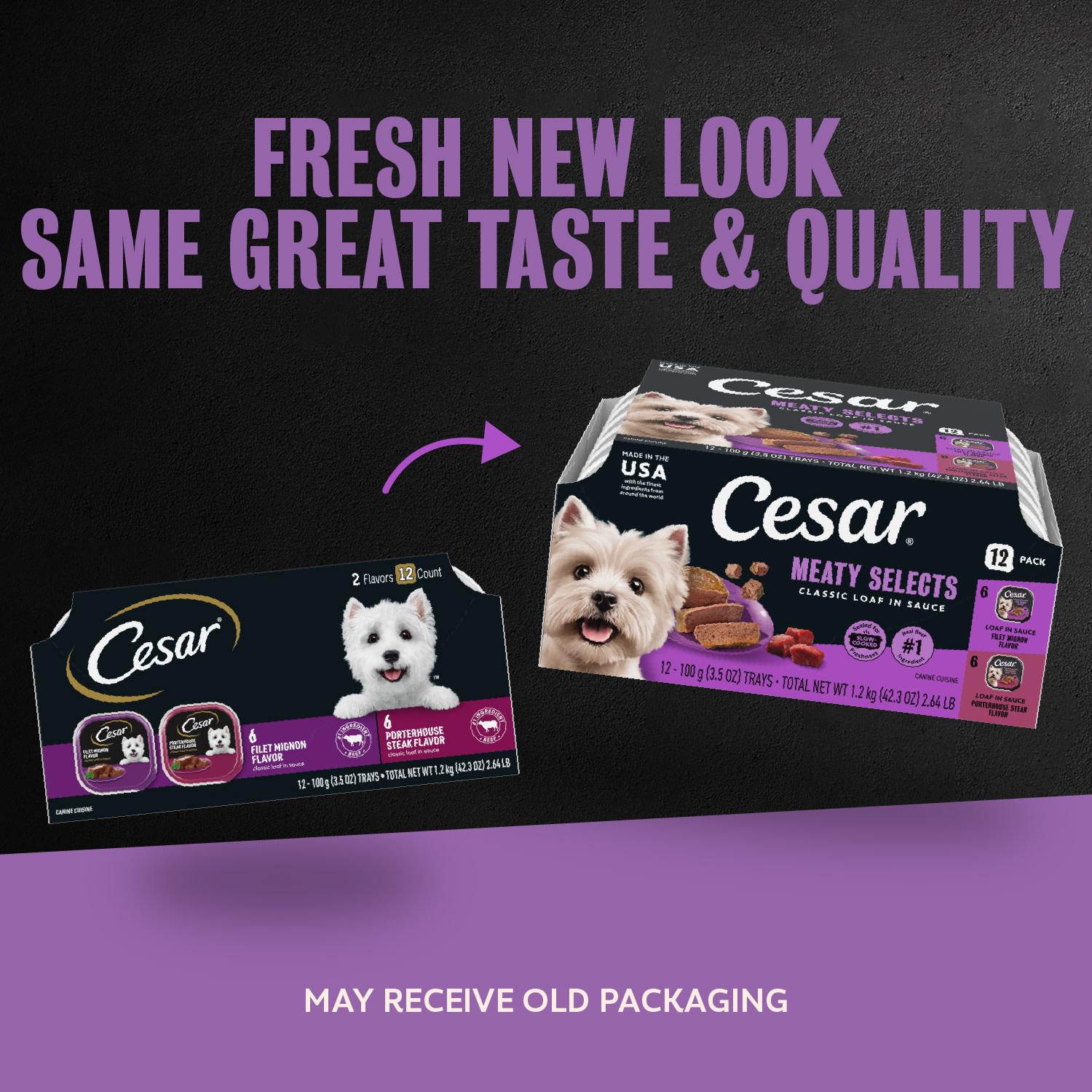 Cesar Loaf in Sauce Beef Flavors Wet Dog Food Variety Pack, 12 Ct photo 7