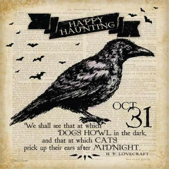 Stephanie Marrott Art PDXSM158014SMALL Affiche Raven par Stephanie Marrott, 12 x 12 - Petit