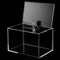 thumbnail image 1 of Acrylic Donation Box with Lock Clear Ballot Box with Sign Holder Portable Suggestion Box, 1 of 6