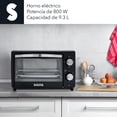 thumbnail image 2 of Horno Tostador Eléctrico De Mesa 9.3 Lt 110v Acero Inox Color Negro, 2 of 5