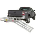 Aluminum Hitch Cargo Carrier Utility Basket with Loading Ramp
