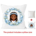 thumbnail image 2 of Easter Basket Stuffer Soft Throw Pillow With Hand-Drawn Character Design For Kids Room Decor 35 cm x 35 cm, 2 of 5