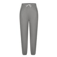thumbnail image 5 of AHTJRT Women's Joggers Pants Casual Tapered Drawstrings Sweatpants with Pockets Lightweight Casual Soft Workout Lounge Pants Gray XXL, 5 of 7