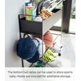 thumbnail image 5 of Yamazaki Home Entryway Storage Cart, Black, Steel,  Holds 6 pairs of shoes, Wheels, 5 of 8