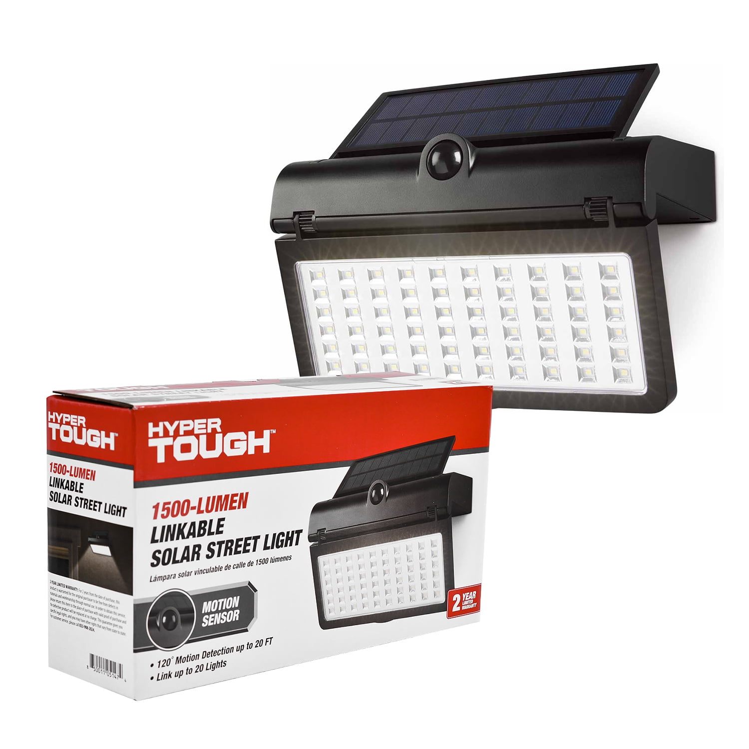 Hyper Tough Flood and Security Lights 1500 Lumen LED Motion Activated Solar Path Light