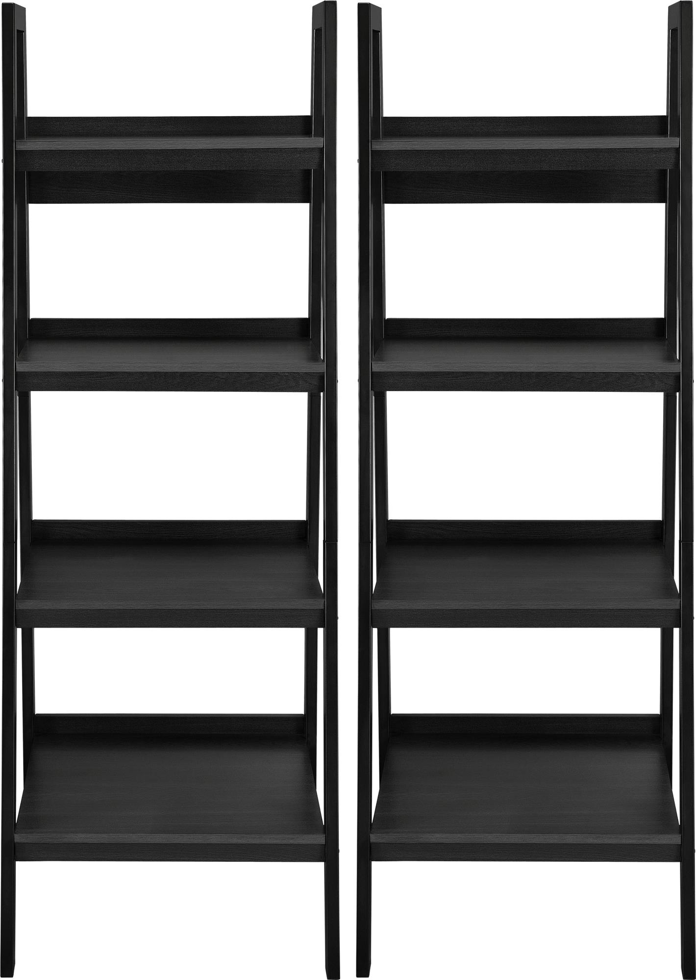Ameriwood Home Hayes 4 Shelf Ladder Bookcase Bundle, Black - image 3 of 9