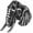 Silver Black 02, variant on Men's Silver Black Vintage Animal Elephant Lucky Ring,Stainless Steel