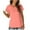 Pink, variant on Summmer Inleife Women's Fashion Casual Shoulder Short Sleeve Solid Color T-Shirt Top Blouse
