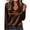 Brown, variant on Womens Tops Long Sleeve V Neck Silky Blouse Shirts Soft Lightweight Comfortable Elegant Casual Daily Fall Winter Tops