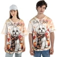thumbnail image 4 of Hello Fall Maltese Scarf Welcome Autumn with Leaves Pumpkins All Over Print 3D Baseball Shirt Maltese Dog Lover Gifts Idea Softball Sport - 00011, 4 of 6