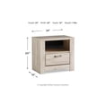 thumbnail image 4 of Bowery Hill 1 Drawer Nightstand with USB Ports in White, 4 of 8