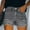 Gray, variant on Ichuanyi Womens Pants , Fashion Womens Pocket Solid Jeans Denim Pants Female Hole Bottom Casual Shorts
