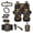 Black - Highland Cattle Sunflower Leopard, variant on LedBack 14 Pack Car Seat Covers Full Set Boho Mandala Flower Print Automotive Seat Covers with Steering Wheel Cover Center Console Pad Safety Belt Pads Gear Lever & Handbrake Covers