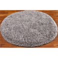 thumbnail image 3 of Safavieh Classic Shag Collection SG240G Handmade Grey Round Area Rug (8' Diameter), 3 of 3