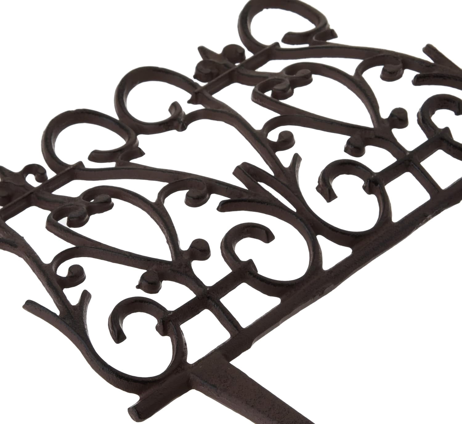 Esschert Design Antique Brown Cast Iron Garden Fence Edging 10 Inch