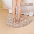 thumbnail image 2 of Carpet Category Carpet - Half Round Bathroom Rug with Non- Backing Soft Furry Comfort Thick Durable Large Bath Mat Machine Washable Reusable Quality, 2 of 8