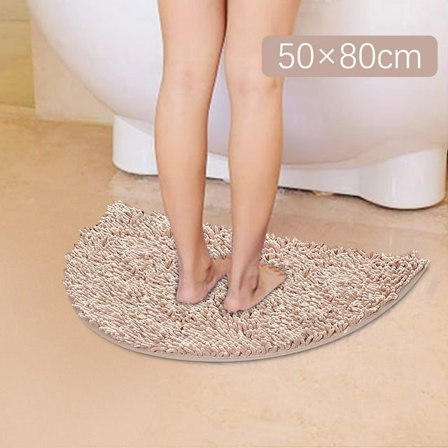 Carpet - Half Round Bathroom Rug for Comfort Durable Thickened Furry Soft and Machine Washable Bath Mat for Everyday Use