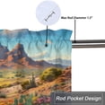 thumbnail image 5 of Cactus Valance Curtain for Kitchen Tropical Succulent Plant Floral Desert Mountain Privacy Decorative Rod Pocket Short Window Valance Curtains 54 by 18 in, 1 Panel, 5 of 6