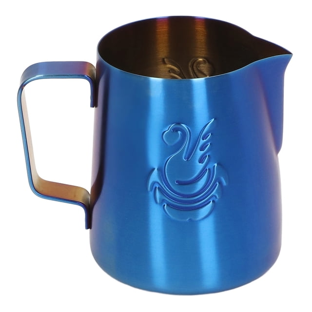 Milk Frother Pitcher, Stainless Steel Frothing Pitcher Strong Durable For Cream Blue