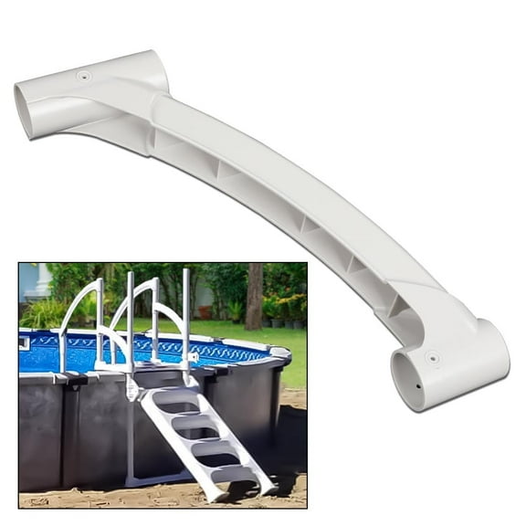CROSSDESIGN Short Handrail Fit For Above Ground Swimming Pool Step White