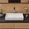 thumbnail image 3 of Pemberly Row White 24" Modern Rectangular Above Mount Ceramic Sink, 3 of 5