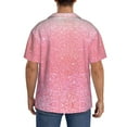 thumbnail image 5 of Sigee Sparkly Pink Glitter Print Men's Shirts Casual Button Down Short Sleeve Summer Beach Shirt Hawaiian Vacation Shirts Tee Shirt-4X-Large, 5 of 7