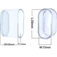 thumbnail image 2 of 15 X 30 Mm (1.5 X 3.0 Cm) 20 Pack Clear Oval Chair Leg Caps Soft Pvc For Chair And Table Legs, 2 of 5