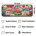 thumbnail image 2 of CURLYOOT Cactus Flower Runner Rug 2'x6' Washable Kitchen Runner Rug Indoor Non Slip Laundry Rugs Floor Carpet for Hallway Kitchen Entryway Bedroom Living Room, 2 of 9