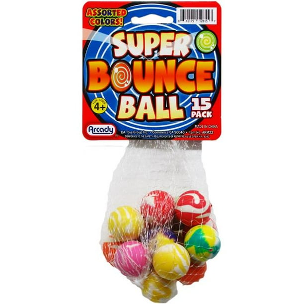 DDI 2340863 Super Bounce Balls, Assorted Color - 15 Per Pack - Case of