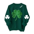 thumbnail image 2 of YueHuiYing Women St Patricks Day Sweatshirts Clover Shenanigans Sweater Shamrock Coordinator Pullover Top, 2 of 4