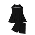 thumbnail image 4 of Zanarzt Teen Girl Bikini Girl's Swim Dress Cut Out Swimsuit Ruffle Tankini Bathing Suit with Shorts Black,8-9 Years, 4 of 7