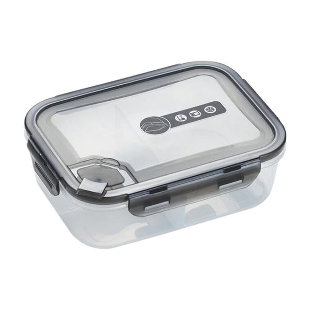 Ikeay Food Storage Grid Meal Preparation Container Microwave Sealable Plastic Fresh-Keeping Box Portable Lunch Box Condiment Container Food 1X Bento Lunch Bo X